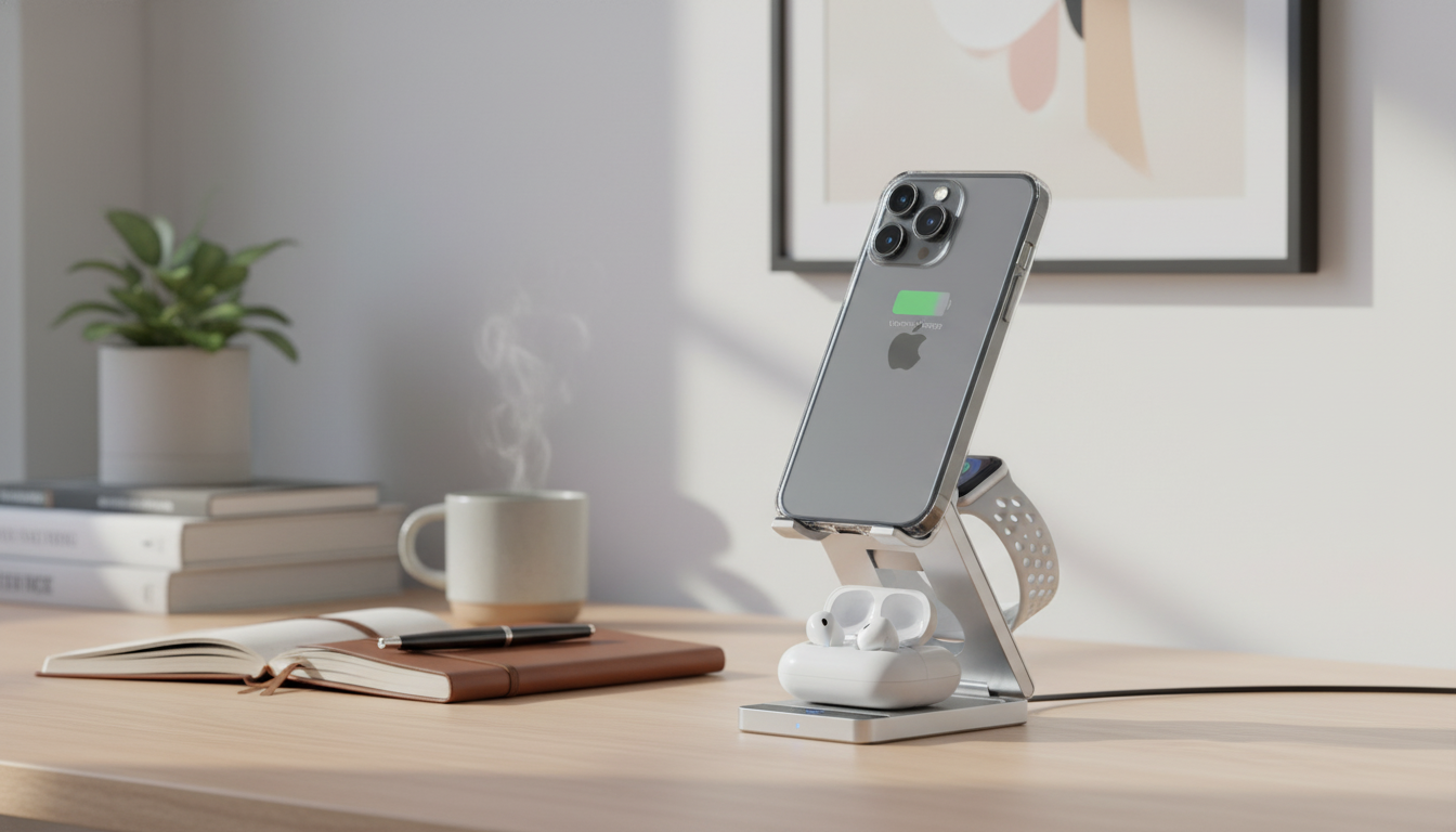 15W Foldable 3-in-1 Magnetic Charger for iPhone