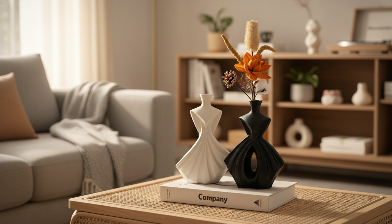 Ceramic Dress Form Vase: Chic Fashion Sculpture Decor