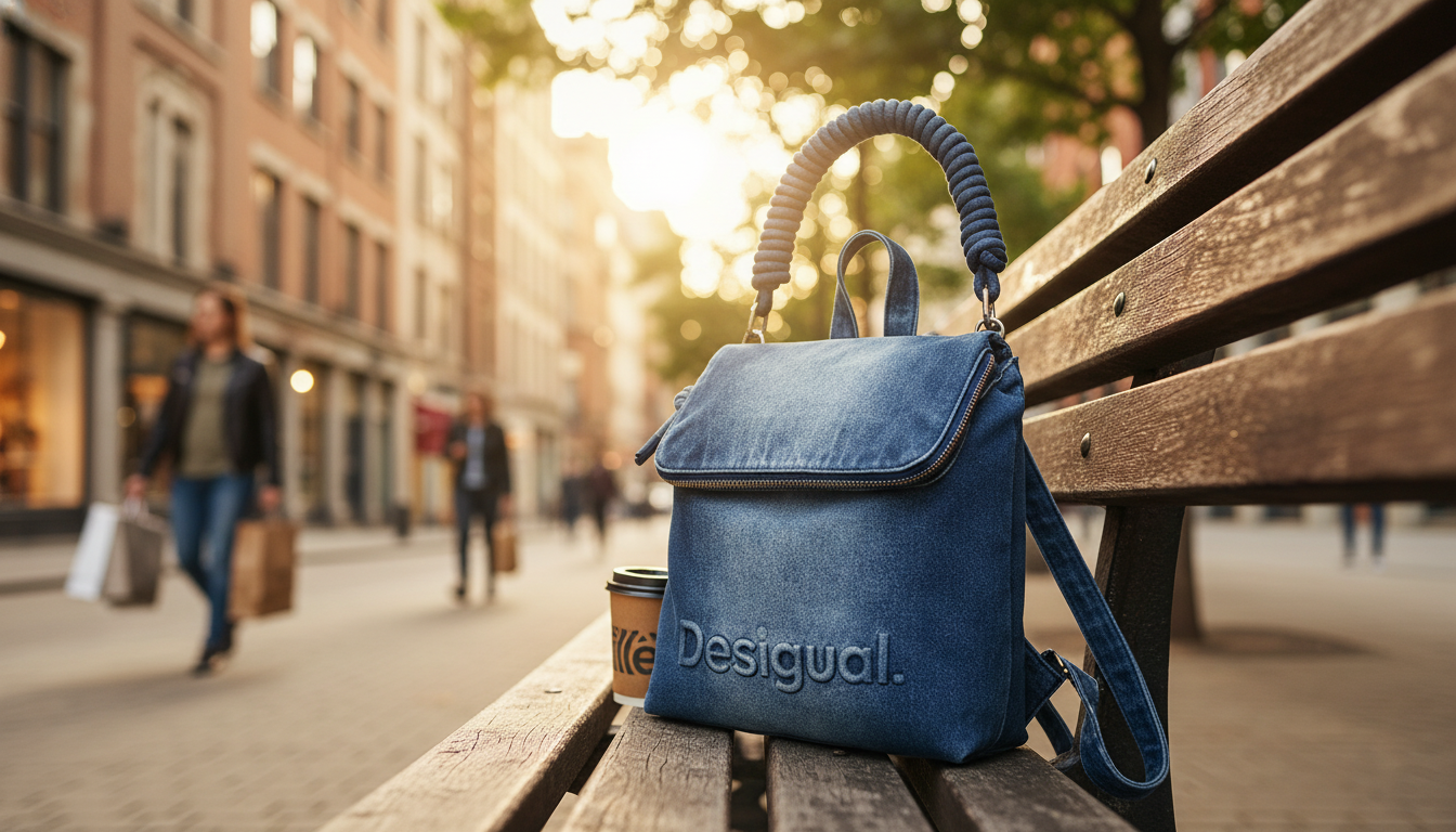 Desigual Blue PU Backpack for Everyday City Style