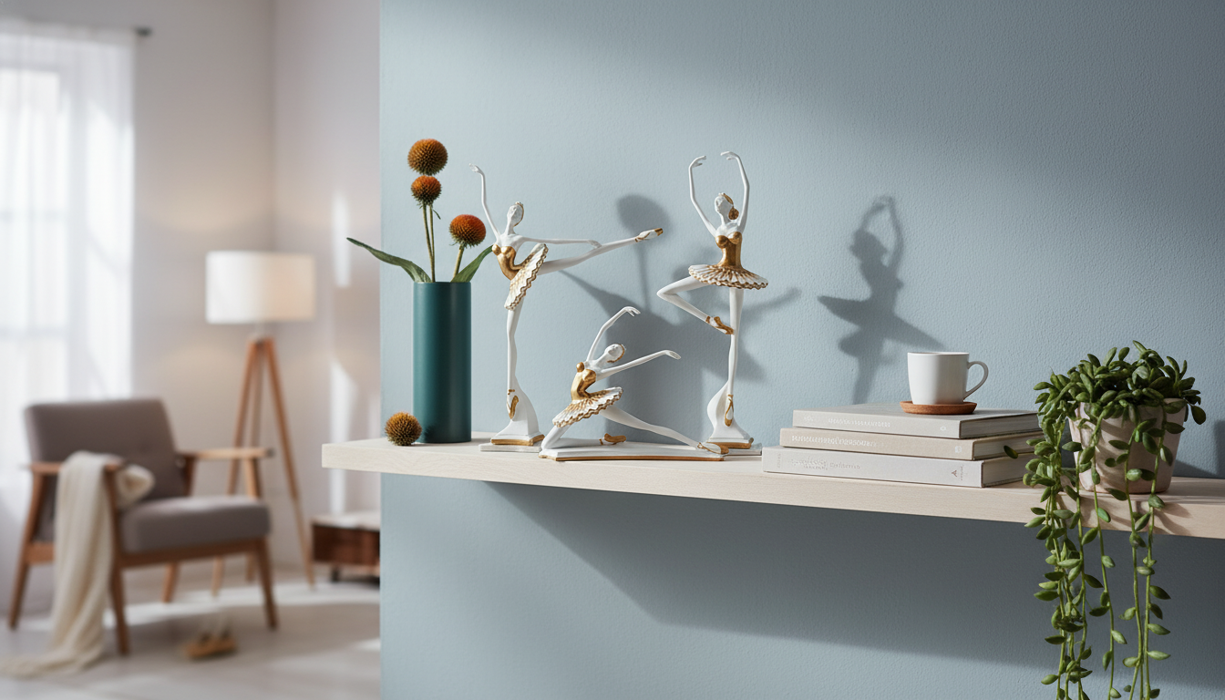 Elegant Ballet Dancer Figurines for Shelves, Desks & Gifts