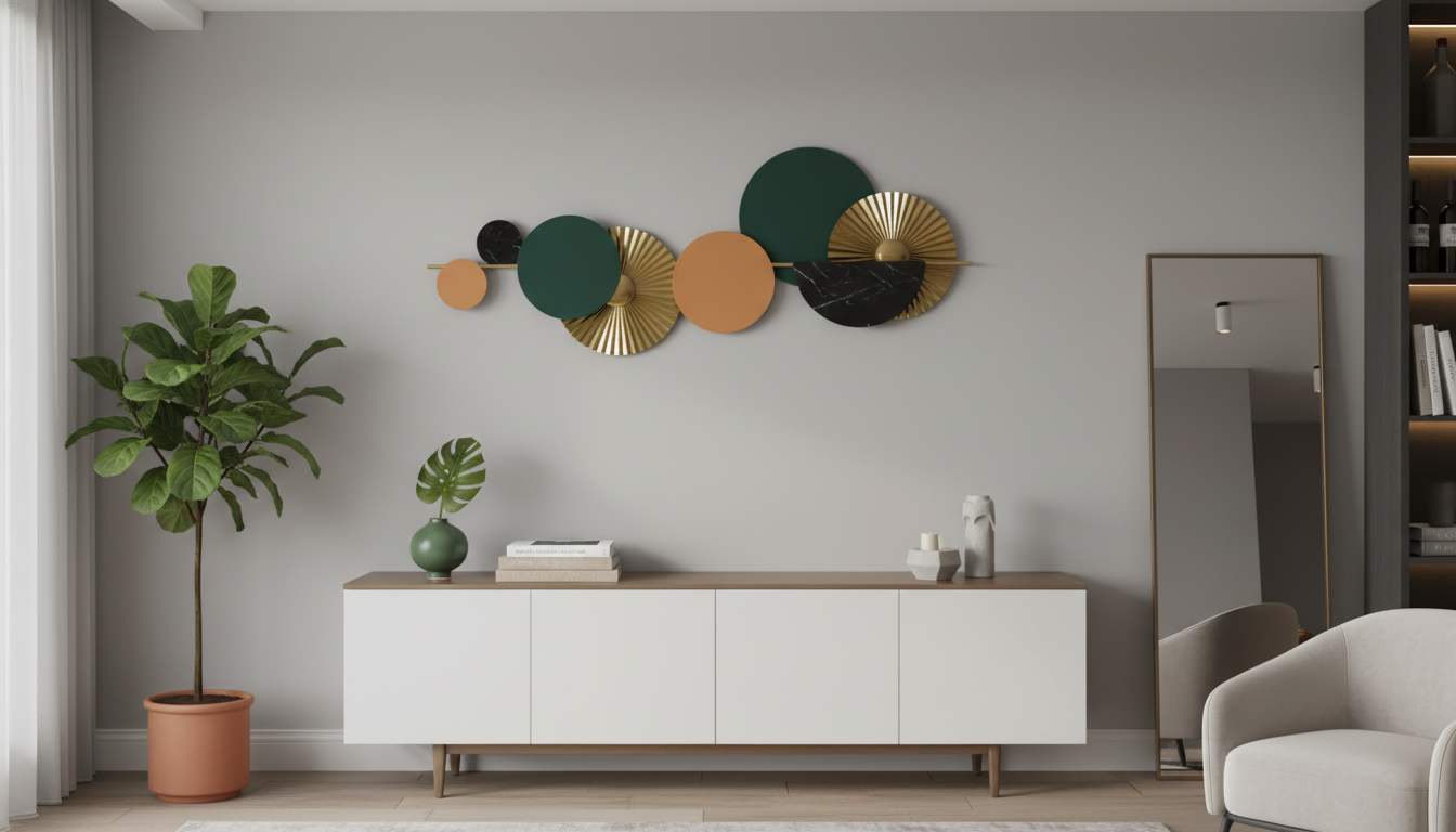 Elegant Metal Wall Hanging: Placement, Size & Finish Tips