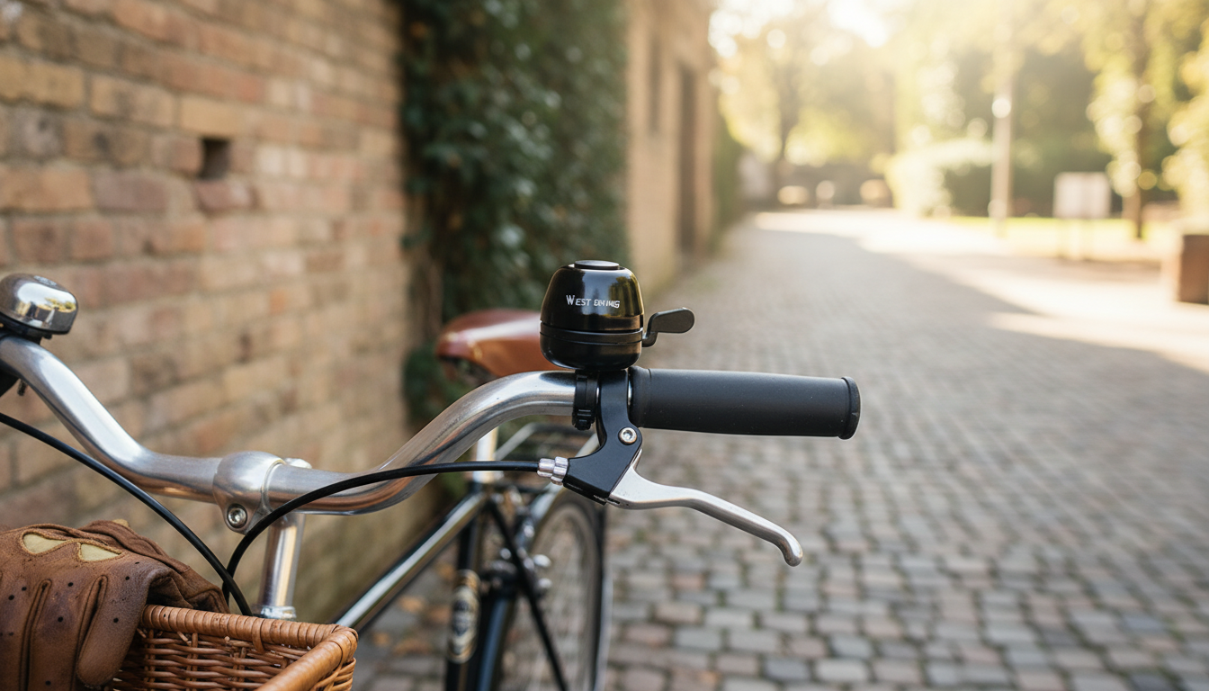 Mini Retro Aluminum Bike Bell: Clear Ring, Tight Bars