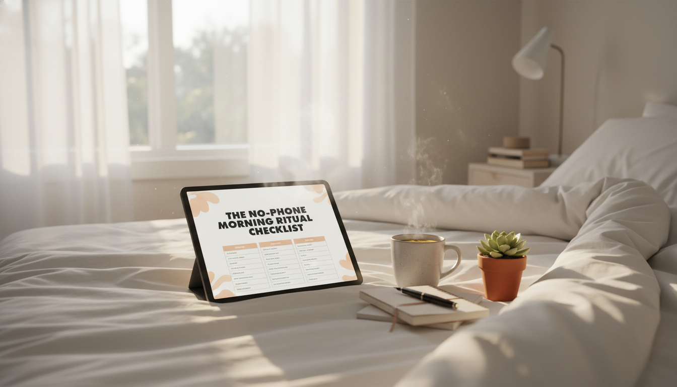 No-Phone Morning Checklist: A Clear Start Before Scrolling
