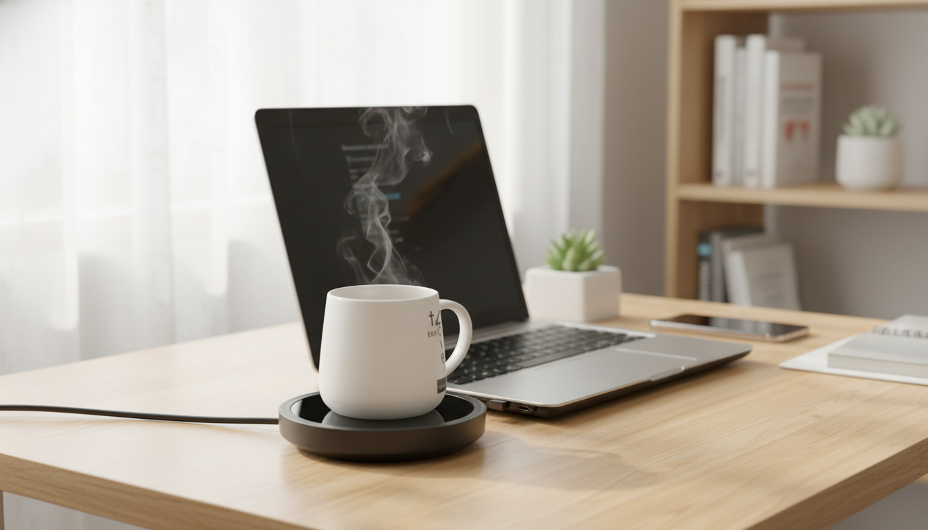 Smart Coffee Mug Warmer: Auto Shut Off + 3 Heat Levels