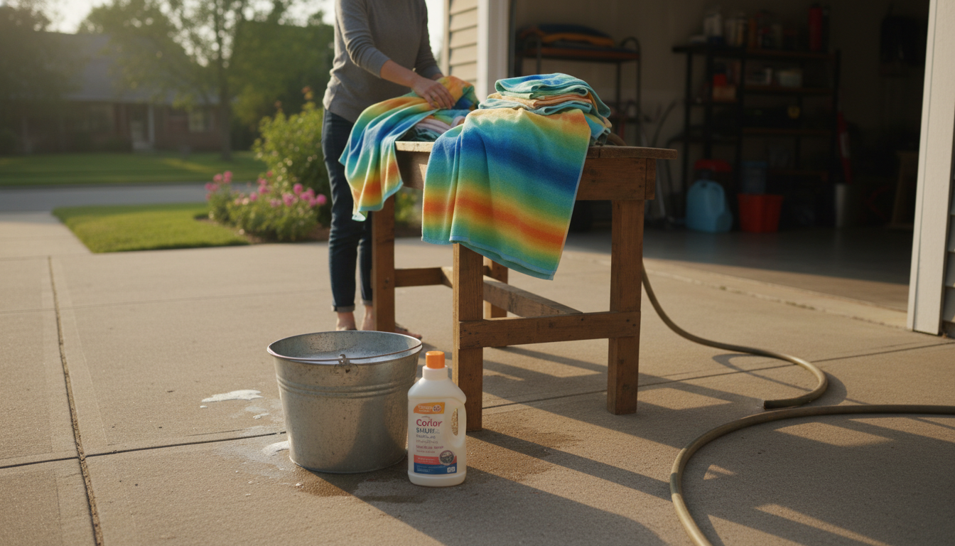 Wash Gradient Striped Cotton Towels Without Color Fade
