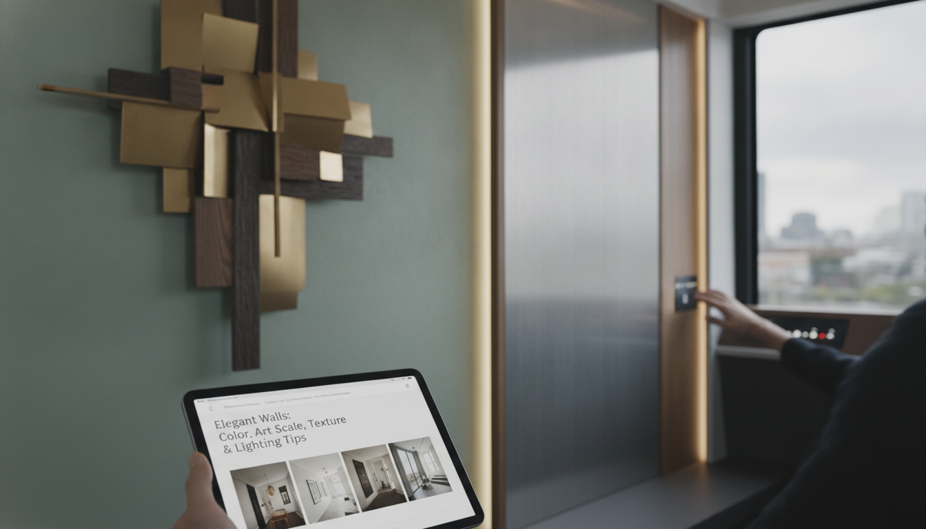 Elegant Walls: Color, Art Scale, Texture & Lighting Tips